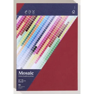 Artoz 10 artoz Faltkarten mit Briefumschlägen Mosaic DIN B6 weinrot