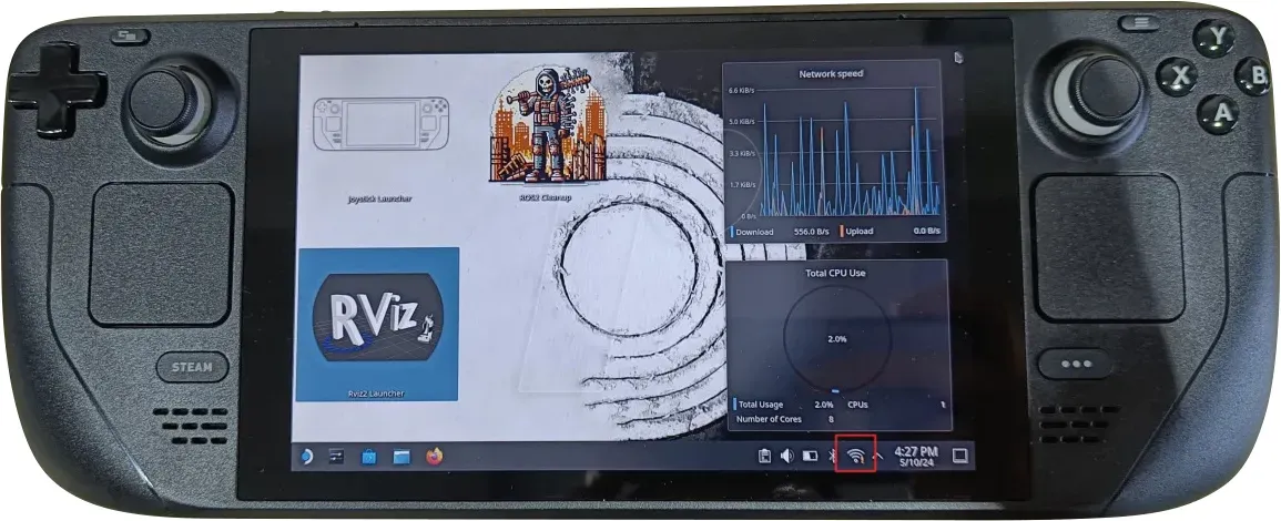QR STEAMCTRL 2 - ROS2 Steamdeck für Unitree Go2 EDU, LCD