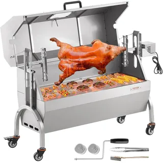 Vevor Lammgrill, Spanferkelgrill, Spießbratengrill, 52W 90kg Elektrisch BBQ