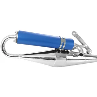 Tecnigas Next-R chrom/blau Tuning Sport Auspuff Speedfight Ice Blade 50, Speedfight Pure 50, Speedfight Darkside 50 (2-Takt)