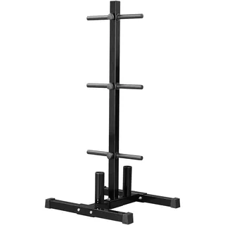 Yaheetech Hantelscheibenständer Hantelbaum Gewichtsständer 6 Stangen mit 28mm Scheibenaufnahmen Stahl Hantelständer Hantelablage Max. Tragkraft 400 kg Scheibenständer