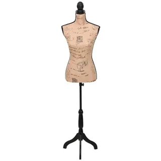 vidaXL Damenbüste Schneiderpuppe Büste Torso Angezogen Mannequin Jute
