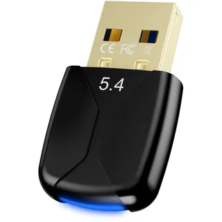 USB Bluetooth Adapter, RENGOGA 5.4 Bluetooth Adapter PC EDR Stick für Windows 11/10/8.1/7, Dongle für PC Laptop Kopfhörer Tastatur Maus Plug and Play Controller Headset Desktop
