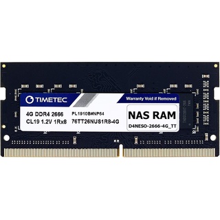 Timetec DDR4-2666 4 GB Ersatz für Synology D4NESO-2666-4G Non-ECC Unbuffered SODIMM (kompatibel für RS820RP+, RS820+, DS920+, DS720+, DS420+, DS220+, DS2419+, DS2419+II, DS1819+, DVA3219, DS1618+)