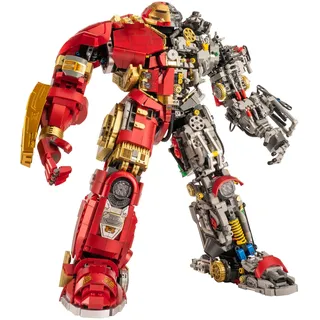 Auforua Technik Hulkbuster Modellbausatz, Mit LED Licht, 4183 Teile Groß MOC Klemmbausteine Set, Hulkbuster Bausteine Bausatz, Keine Originalkarton