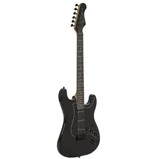 Dimavery ST-203 E-Gitarre, gothik-schwarz