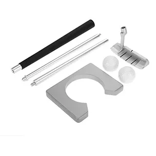 VGEBY Minigolf SchläGer Set, Golf Putting Geschenkset Indoor Mini Golf Home Putter Set fur Golfliebhaber (1 Golfschläger 2 Golfballe 1 Torhalter 1 Tasche)