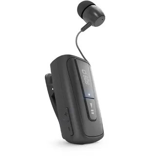 SBS Bluetooth Kopfhörer mit 7 Stunden Laufzeit, Multipoint-Technologie & Mikrofon - Funkkopfhörer in Ear Roller Clip h, Kabellos), Kopfhörer schwarz