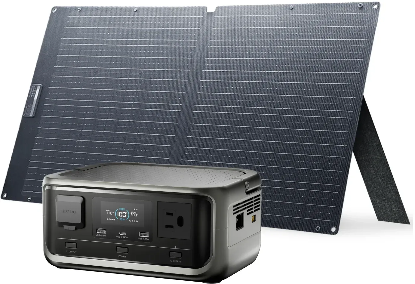 ALLPOWERS VOLIX P300 Tragbares Kraftwerk 256 Wh LiFePO4-Akku mit 100 W monokristallinem Solarpanel für Outdoor-Camping-Wohnmobil