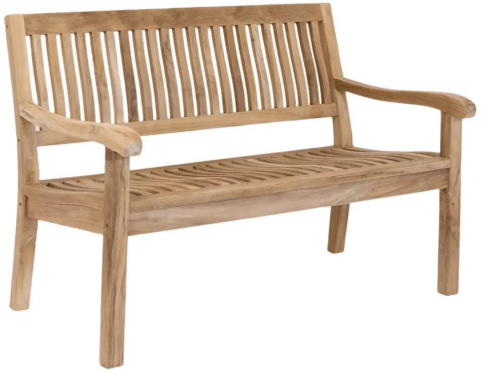 Stabile 3-sitzer Gartenbank Kingsbury in Premium Teak 150 cm