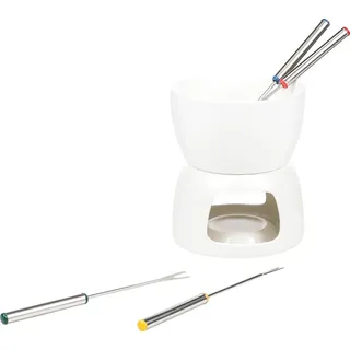Hi Schokoladen Fondue-Set aus Porzellan - Weiß