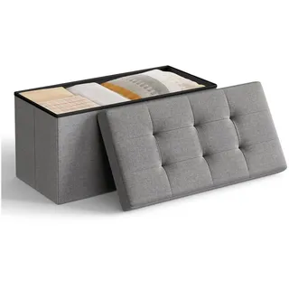 Songmics Sitztruhe LSF47G helllgrau Stoff 76,0 cm