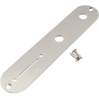 Musiclily Pro 32mm Stahl Tele Control Plate T-Style Kontrollplatte mit Engem Potentiometerloch für Tele Style E-Gitarre, Nickel