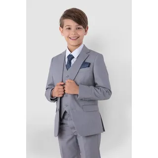 SANDER STELLAN Kinderanzug Jungen Anzug Kommunionanzug in Hellgrau, 6-teilig festlich, elegant grau 134