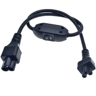 YCYUYUFUNS PDU USV Stromkabel mit EIN/Aus Schalter IEC Stromkabel C6 bis C5 Verlängerungskabel
