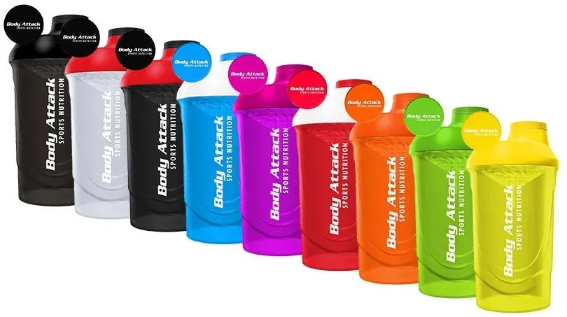 Body Attack - Sports Nutrition Protein Shaker 600mlSchwarz
