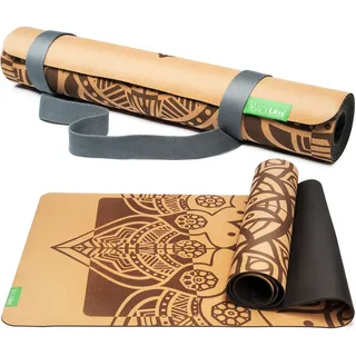 BACKLAxx® Yogamatte Kork mit Naturkautschuk 183x61x0,4cm 1 St