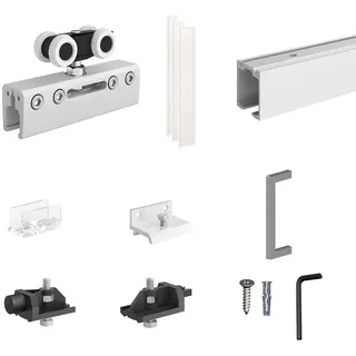 SLID'UP BY MANTION SLID'UP 190 Schiebetürbeschlag mit Schiene 200 cm, für 1 Glastür bis 100 kg