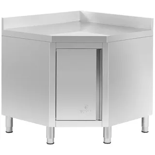 Royal Catering Eckschrank Edelstahl - Aufkantung 90 x 90 cm - Royal Catering RCCC-900SB