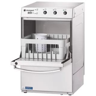 Stalgast Gläserspülmaschine Aqua A3 mit Klarspülmittel- und Reinigerdosierpumpe, Korbgröße 350x350 mm