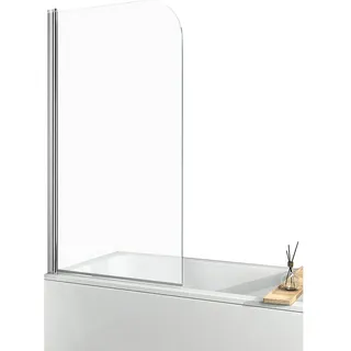 EMKE Emke, Duschkabine + Duschwand, mit NANO Beschichtung Glas(Einfach-reinigung) Duschtrennwand (140 cm, 80 cm, 140 cm)