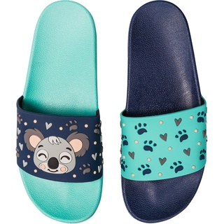 Dedoles Badeschuhe & Hausschuhe viele lustige Designs Bücher Kaffee Katze Party Pizza Dackel Fuchs Panda Delfin Geschenk, Farbe: Gemütlicher Koala, Gr.: 33 EU - 33 EU