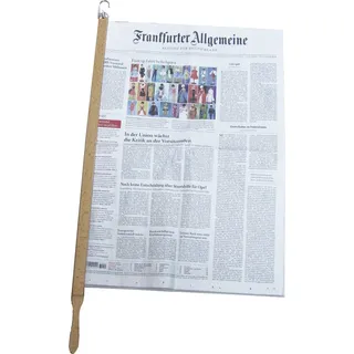 BigDean Zeitungshalter Primus mit Einspannlänge 60cm Buche Natur