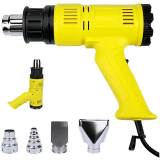 GBLY Heißluftgebläse 2000W Heißluftpistole Regelbar Gbly Heissluftföhn Kit 60°C- 600°C Heissluftpistole Stufenlos Temperaturregler Heißluftgebläse heat gun