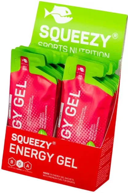 SQUEEZY Energiegel Energy Gel Lemon 33g | 12 Beutel Box