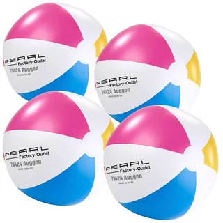 4er-Set Aufblasbare Wasserbälle, mehrfarbig, Ø 33 cm