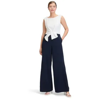 Vera Mont Jumpsuit mit weitem Bein Dunkelblau/Weiß,38