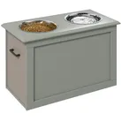 Hundenapf, Futterstation mit Stauraum, Hunde Fressnapf mit 2 Schüsseln