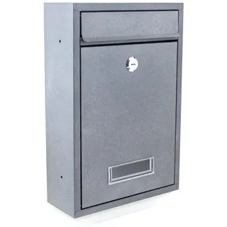 BITUXX Mini Briefkasten Wandbriefkasten erweiterbar Briefkastenanlage Anthrazit