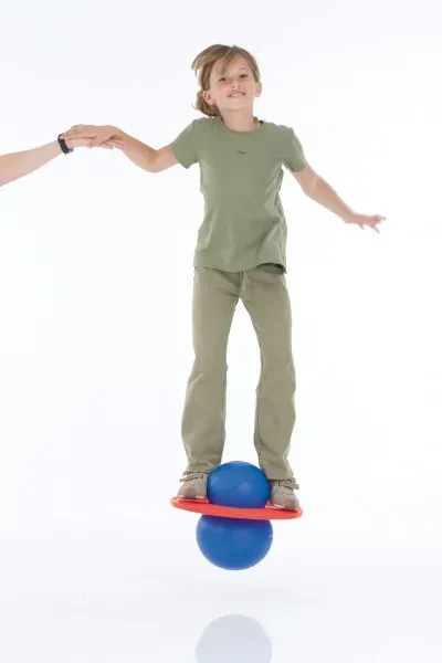 TOGU Moon Hopper Hüpfball 50 cm Kunststoff Rosa/Blau - Kinder 4-8 Jahre, rutschfest, bis 50 kg belastbar, Gleichgewichtstraining