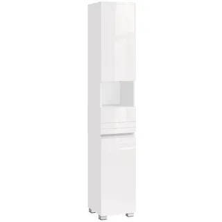 VASAGLE Badezimmerschrank 30 x 30 x 170 cm, mit verstellbaren Ablagen