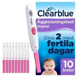 Clearblue Digitale Ovulationstestkit, Bewährt, Um Ihnen Zu Helfen, Schwanger zu werden, 1 Digitalhalter Und 10 Tests