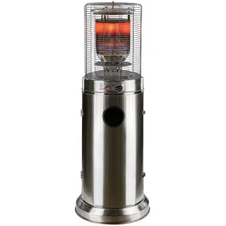 DEMA Edelstahl Terrassenheizstrahler Santorin 5 - 10 kW 360° Heizstrahler Heizpilz