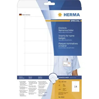 Herma Einsteckschilder für Namensschilder SPECIAL 7,5 x 4,0 cm, 300 St.