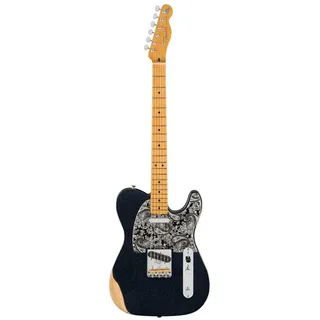 Fender Brad Paisley Road Worn Tele MN Black Sparkle - E-Gitarre