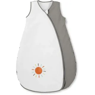 Sterntaler Sommer-Schlafsack für Kleinkinder, Reißverschluss, Größe: 90, Waldis, Weiß/Grau