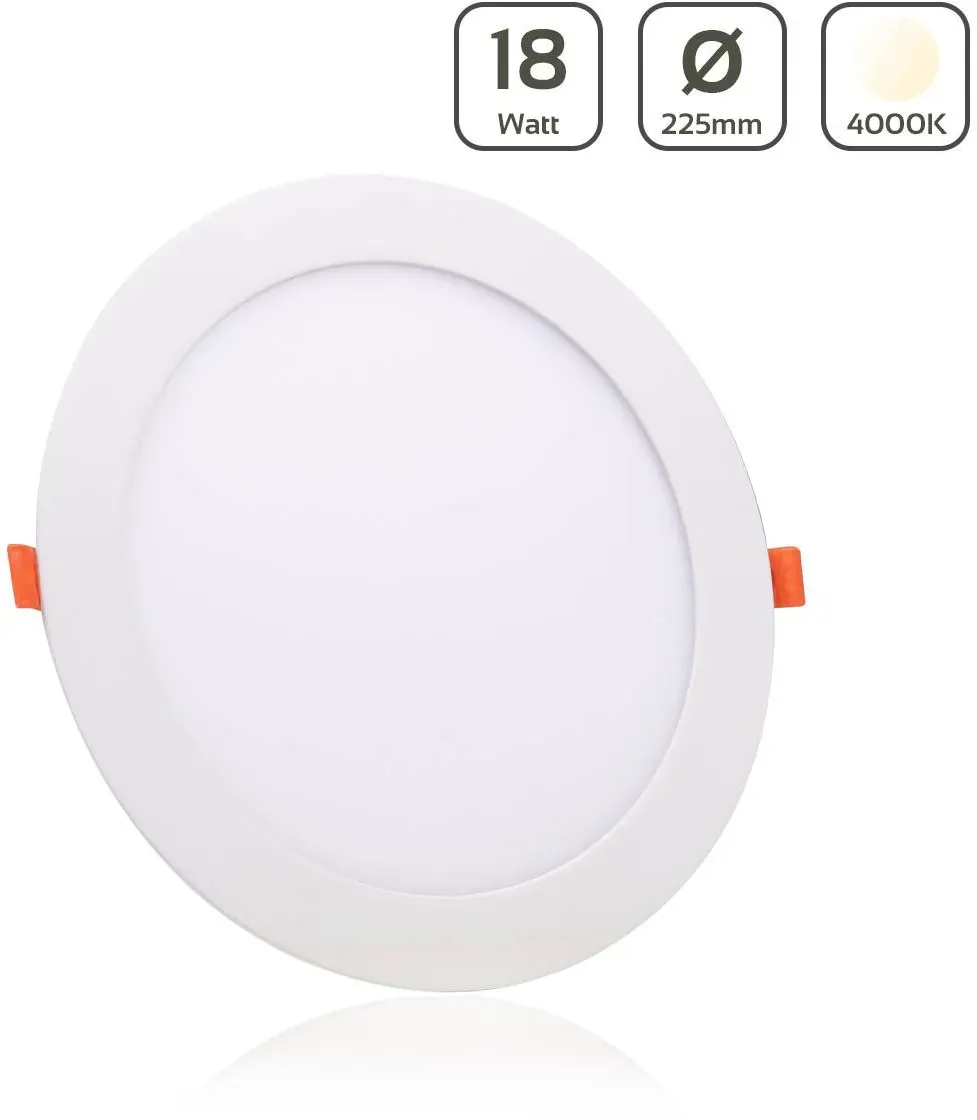 LED Panel Einbaustrahler rund weiss - Lichtfarbe: Neutralweiß 4000K - Ausführung...