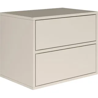 Selsey Framme – Nachttisch hängend mit 2 Schubladen, Kaschmirgrau, 50 cm - Selsey