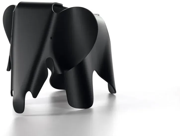 Vitra Kinderhocker Eames Elephant RE tiefschwarz, Designer Charles & Ray Eames, 41x41.5 cm