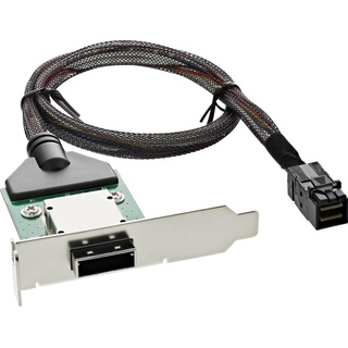 InLine SAS HD LP PCI Slotblech m. Kabel, ext. SFF-8088 auf int. SFF-8643, 0,75m