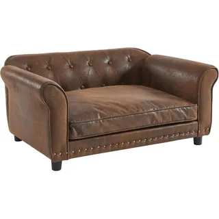 vente-unique Tiersofa - 94 x 65 cm - Kunstleder - Braun - GALIAMA