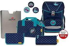 DerDieDas Ergoflex Buttons Star Princess Schulrucksack 5 tlg. Set