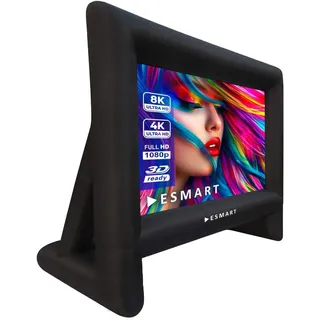 eSmart PUBLIC AIR 16 Aufblasbare Outdoor Leinwand 302 x 168 cm (135") 16:9 Beamer & Kino Leinwand mit Luftgebläse | Front- | Rückprojektion