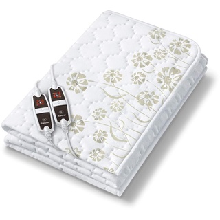 Beurer UB 68 XXL Doppel-Wärmeunterbett, 150 x 160 cm, 2 Temperaturzonen, 4 Temperaturstufen, Sicherheitssystem, Timerfunktion, maschinenwaschbar