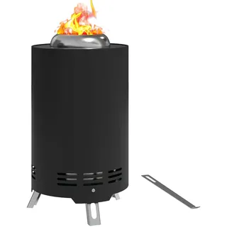 Outsunny Feuerschale Ø 25 cm Schwarz