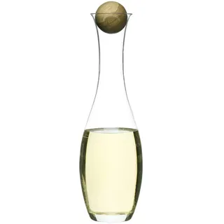 Sagaform 5015336 Wein, Wasserkaraffe Oval Oak mit Holzverschluss
